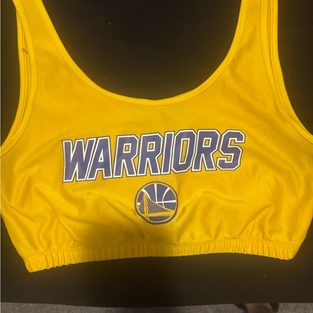 NBA Warriors Bright Yellow Sports Bra
